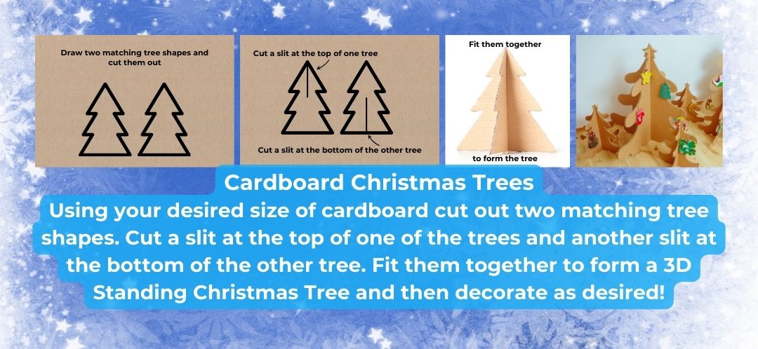 12 Days of Indoor Winter Activities Cardboard Christmas Trees
