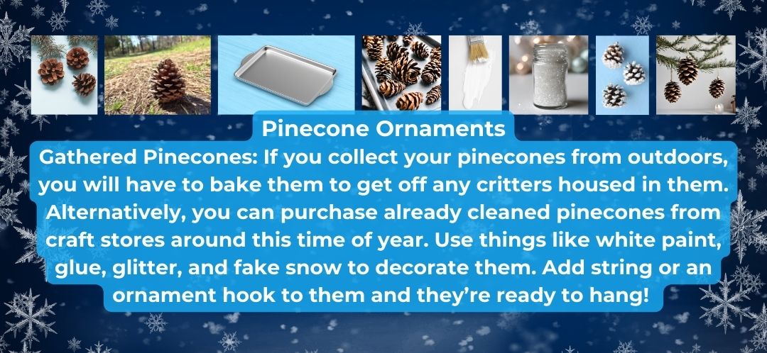 12 Days of Indoor Winter Activities Pinecone Ornaments
